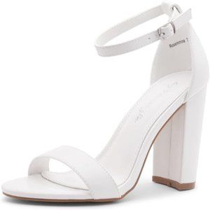 Womens Block Heels Open Toe Ankle Strap High Heel Dress Pump Wedding Sandals